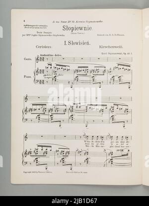 Note Słopiewnie op. 46 con le parole di Julian Tuwim Szymanowski, Karol (1882 1937) Foto Stock