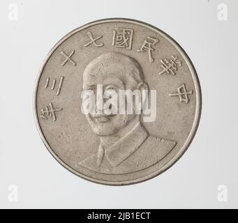 Moneta di circolazione: Taiwan (Repubblica di Cina), 10 Yuan, 1984 (73) Foto Stock