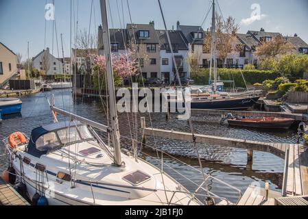 Den Helder, Olanda, maggio 2022. una barca a vela nel porto turistico di Den Helder. Foto di alta qualità Foto Stock