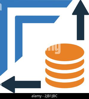 Scalabilità, scalabilità, icona dei big data. Semplice illustrazione vettoriale isolata su sfondo bianco. Illustrazione Vettoriale