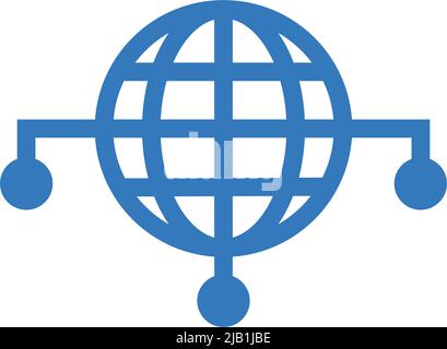 Complessità, rete, icona dei big data. EPS vettoriale modificabile. Progettazione meticolosa e vettore semplice ben organizzato. Illustrazione Vettoriale