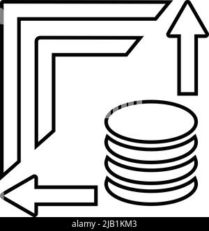 Scalabilità, scalabilità, icona dei big data. Semplice illustrazione vettoriale isolata su sfondo bianco. Illustrazione Vettoriale