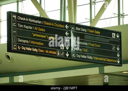 7 maggio 2022 Ankara Turchia. Aeroporto di Esenboga in Ankara Turchia Foto Stock