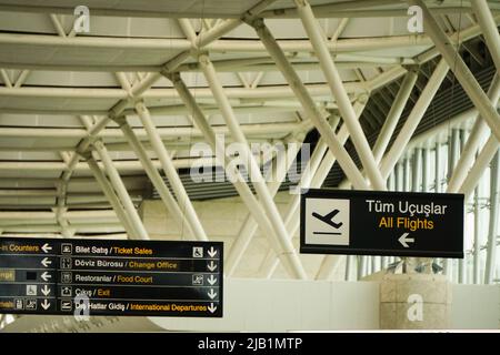 7 maggio 2022 Ankara Turchia. Aeroporto di Esenboga in Ankara Turchia Foto Stock