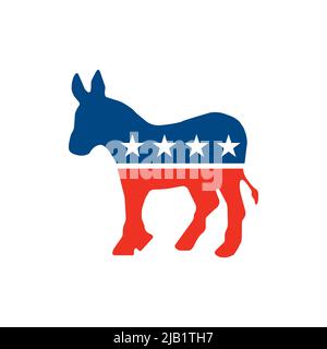 Logo icona del partito democratico USA Illustrazione Vettoriale