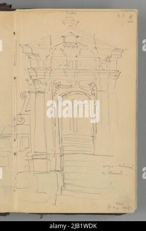 Libro di schizzo ingresso alla Cattedrale di Wawel, sul retro un frammento della volta nella Biblioteca Jagiellonica al Collegium Maius Krysi Ski, Anzelm Dobromir (1836 1885) Foto Stock