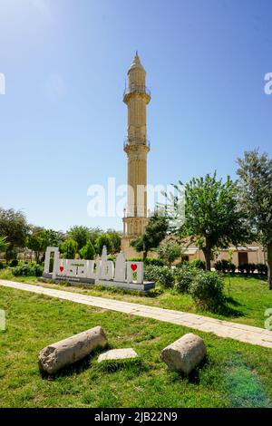 11 maggio 2022. Şırnak Nusaybin Turchia. Moschea di Zeynel Abidin e la tartarica a Nusaybin Foto Stock