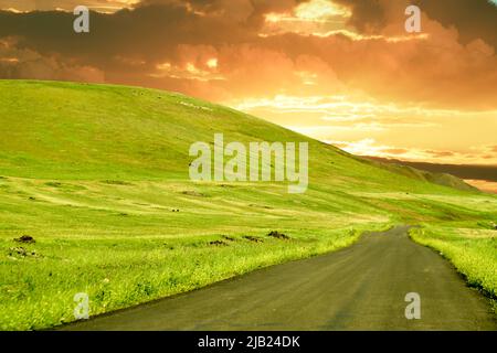 Belle strade di campagna della Turchia sud-orientale Foto Stock