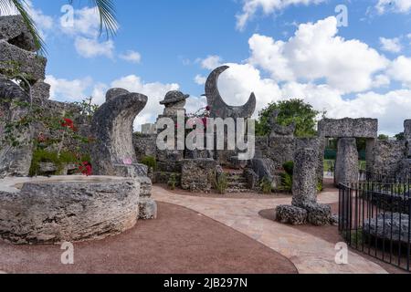 Homestead, FL, USA - 1 gennaio 2022: Il Coral Castle Museum è mostrato a Homestead vicino Miami, FL, USA Foto Stock