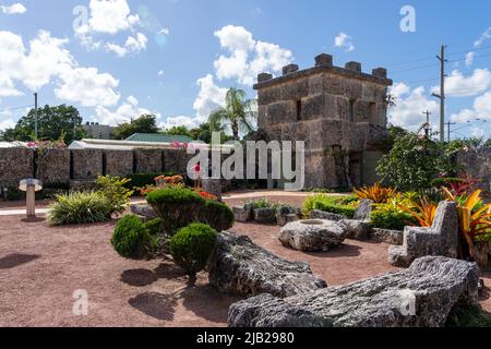 Homestead, FL, USA - 1 gennaio 2022: Il Coral Castle Museum è mostrato a Homestead vicino Miami, FL, USA Foto Stock