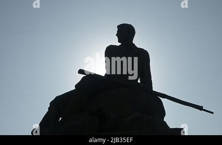 memoriale a perduti suffolk soliders nella guerra dei boer, bury st edmunds, inghilterra Foto Stock