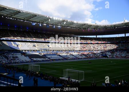 Interior view Stade de France, panoramica, finale della Champions League 2022, Liverpool FC (LFC) - Real Madrid (Real) 0: 1, il 28th maggio 2022 a Parigi/Francia. Â Foto Stock