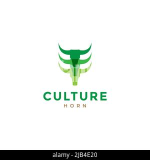 bufallo cranio cultura indonesiana logo design vettore grafico simbolo icona illustrazione idea creativa Illustrazione Vettoriale