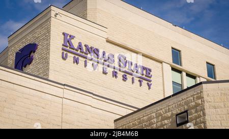 Manhattan, KS - 21 maggio 2022: Campus universitario della Kansas state University Wildcats Foto Stock