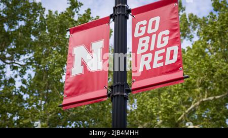 Lincoln, NE - 22 maggio 2022: Campus universitario della Cornhuskers dell'Università del Nebraska Foto Stock