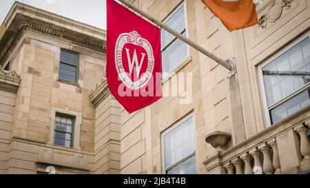 Madison, WISCONSIN - 24 maggio 2022: Campus universitario della University of Wisconsin Foto Stock