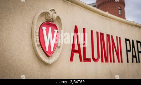 Madison, WISCONSIN - 24 maggio 2022: Campus universitario della University of Wisconsin Foto Stock