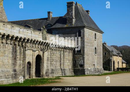 Chateau de Kergroadez, Breles, Pays des Abers, Departement Finistere Penn ar Bed, Regione Bretagne Breizh, Francia Foto Stock