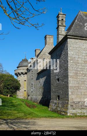 Chateau de Kergroadez, Breles, Pays des Abers, Departement Finistere Penn ar Bed, Regione Bretagne Breizh, Francia Foto Stock