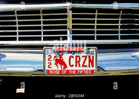 Targhe per auto USA, targa Wyoming, USA Foto Stock