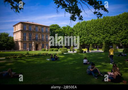 Pavillon de Vendome, Parco, Aix-en-Provence, Bocche del Rodano, Provenza-Alpi-Costa Azzurra, Francia Foto Stock