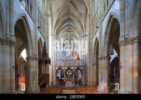 Basilica Gotica di Notre Dame, Lepine, dipartimento della Marna, regione Grand Est, Francia Foto Stock