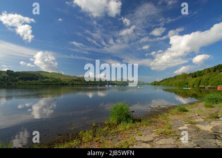 Lago di Bala/Llyn Trgid nel Parco Nazionale di Snowdonia, GALLES Regno Unito Foto Stock