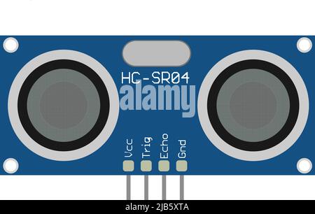 Modulo di rilevamento onde ultrasoniche Illustrazione Vettoriale