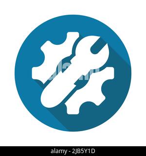 Icona dello strumento di manutenzione su sfondo bianco, stile di progettazione semplice, illustrazione vettoriale Illustrazione Vettoriale