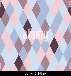 Semplici motivi senza giunture con rombi geometrici in colori pastello. Righe Rhombus, ornamento per carta da parati, carta da imballaggio, tessuto, tessuto, pacchetto. Vettore Illustrazione Vettoriale
