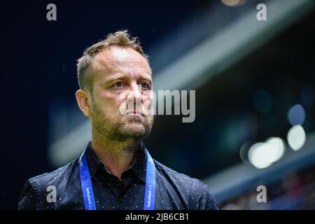 Il pullman Alexandre Polking of Thailand è stato visto durante la partita internazionale amichevole tra Thailandia e Bahrain al Leo Stadium. Punteggio finale; Thailandia 1:2 Bahrain. (Foto di Amphol Thongmueangluang / SOPA Images/Sipa USA) Foto Stock