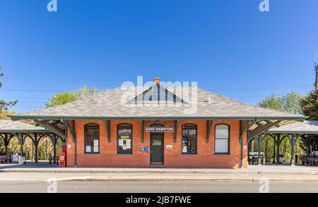 East Hampton Train Station, East Hampton, NY Foto Stock