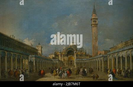 Francesco Guardi (1712-1793). Pittore veneziano. Festa dell'Ascensione in Piazza San Marco, ca. 1775. Olio su tela. Museo Calouste Gulbenkian. Lisbona, Portogallo. Foto Stock