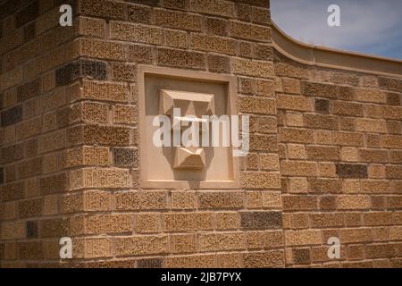 Lubbock, Texas - 5 giugno 2021: Campus universitario della Texas Tech University Red Raiders Foto Stock