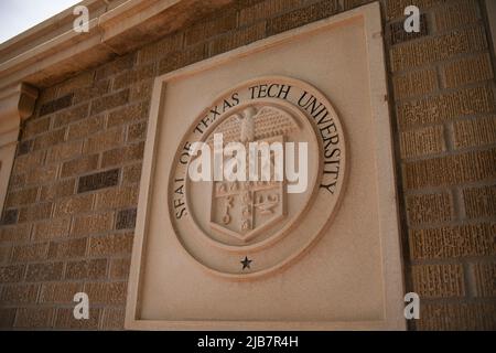 Lubbock, Texas - 5 giugno 2021: Campus universitario della Texas Tech University Red Raiders Foto Stock