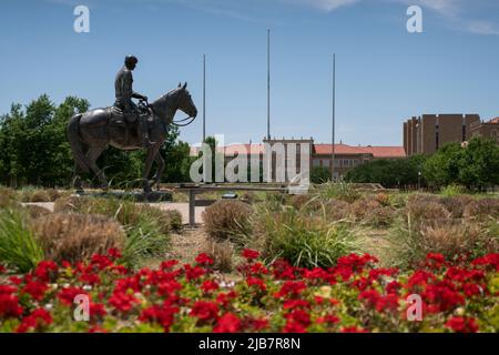 Lubbock, Texas - 5 giugno 2021: Campus universitario della Texas Tech University Red Raiders Foto Stock