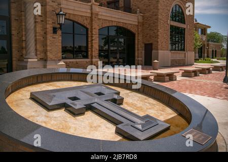 Lubbock, Texas - 5 giugno 2021: Campus universitario della Texas Tech University Red Raiders Foto Stock