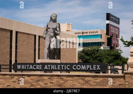 Lubbock, Texas - 5 giugno 2021: Campus universitario della Texas Tech University Red Raiders Foto Stock