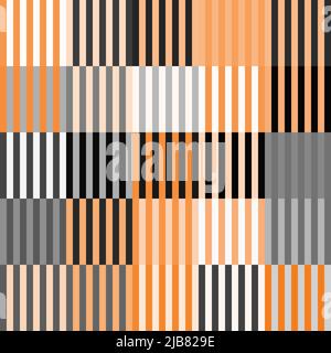 Ripetizione senza giunture a strisce. Sfondo astratto eleganti linee colorate. Colore arancione, grigio, nero e bianco. Modello senza fine per piastrelle in ceramica, carta da parati Illustrazione Vettoriale