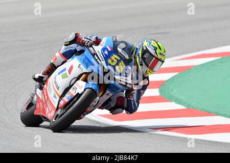 Barcellona, Spagna. 03rd giugno 2022. BARCELLONA, SPAGNA - GIUGNO 03 GP DI ENERGIA DI CATALUNYA-PROVE LIBERE 2 durante la MotoGP di Catalunya PROVE LIBERE al circuito di Barcellona-Catalunya il 03 giugno 2022 a Barcellona, Spagna. Credit: Rosdemora/Alamy Live News Foto Stock