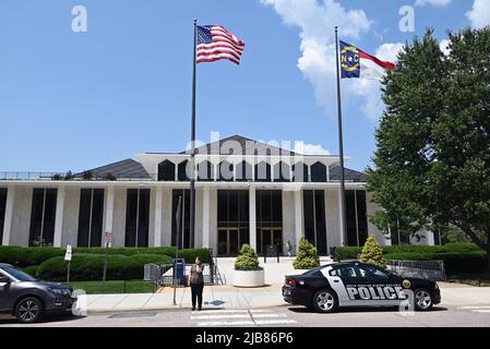 L'edificio legislativo del North Carolina è stato aperto nel 1963 e dedicato esclusivamente al ramo legislativo del governo statale. Foto Stock