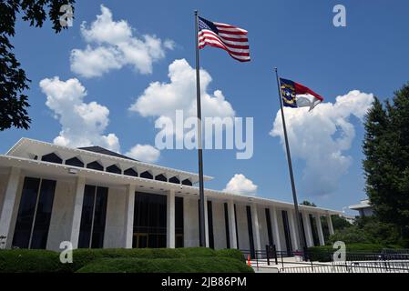 L'edificio legislativo del North Carolina è stato aperto nel 1963 e dedicato esclusivamente al ramo legislativo del governo statale. Foto Stock