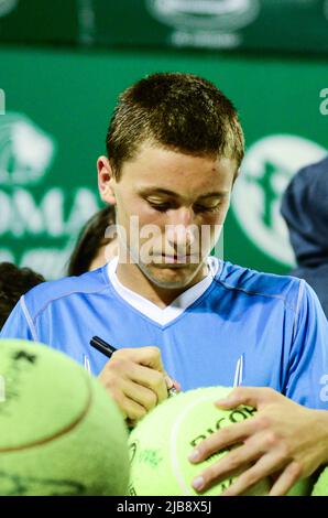 SAN JOSE, Costa Rica. 10th gennaio 2015 - Casper Ruud, tennista junior, è stato proclamato campione dell'edizione 51st del concorso Coffee Bowl Foto Stock