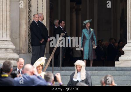 Londra uk 3rd giugno 2022 Principessa Anna Servizio del Ringraziamento per il Platinum Jubilee della Regina Elisabetta II Foto Stock
