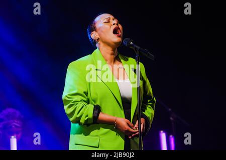 Milano, Italia, 3rd giugno 2022, Emeli Sandè in concerto a Santeria, Mairo Cinquetti/Alamy Live News Foto Stock