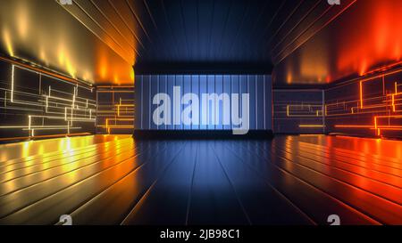 Un abstract background tecnico (3d rendering) Foto Stock