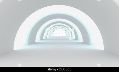 uno sfondo sottile del tunnel (rendering 3d) Foto Stock