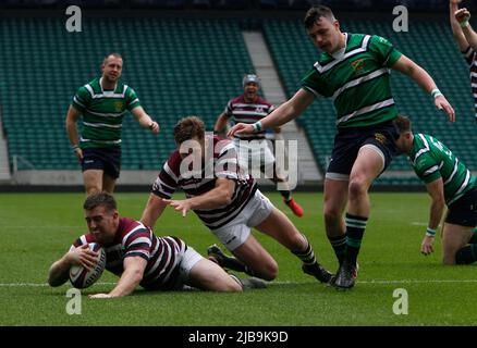 Twickenham, Regno Unito. 04th giugno 2022. Counties Finals 2022 Twickenham Sabato, 4, Giugno, 2022 - Twickenham Stadium - Londra - Regno Unito credito fotografico obbligatorio: Martin Edwards Credit: Martin Edwards/Alamy Live News Foto Stock