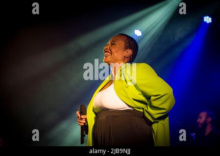 3 giugno 2022, Milano, Milano, Italia: Emeli SandÃ si esibisce a Santeria Toscana a Milano. (Credit Image: © Pamela Rovaris/Pacific Press via ZUMA Press Wire) Foto Stock