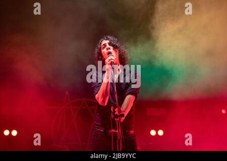 Rovigo, Italia. 03rd giugno 2022. Motta durante il MOTTA, concerto di musica della cantante italiana a Rovigo, Italia, Giugno 03 2022 Credit: Independent Photo Agency/Alamy Live News Foto Stock